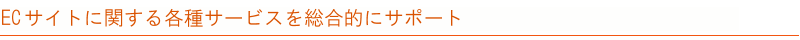 ECサイトに関する各種サービスを総合的にサポート